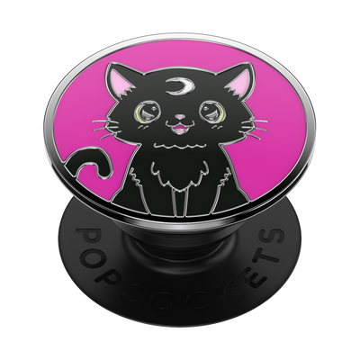 琺瑯瓷魔法黑喵 ENAMEL BLACK CAT MAGIC, PopSockets