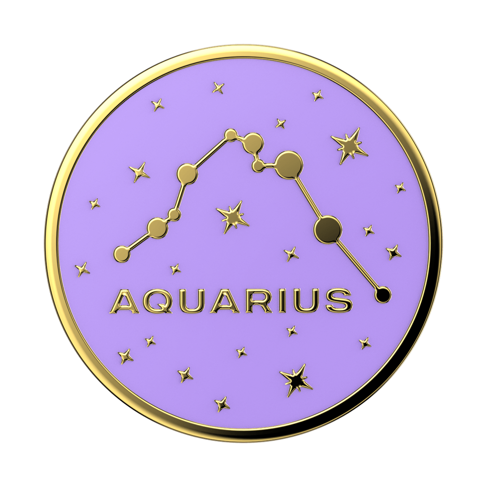 琺瑯瓷水瓶座 Enamel Zodiac Aquarius, PopSockets