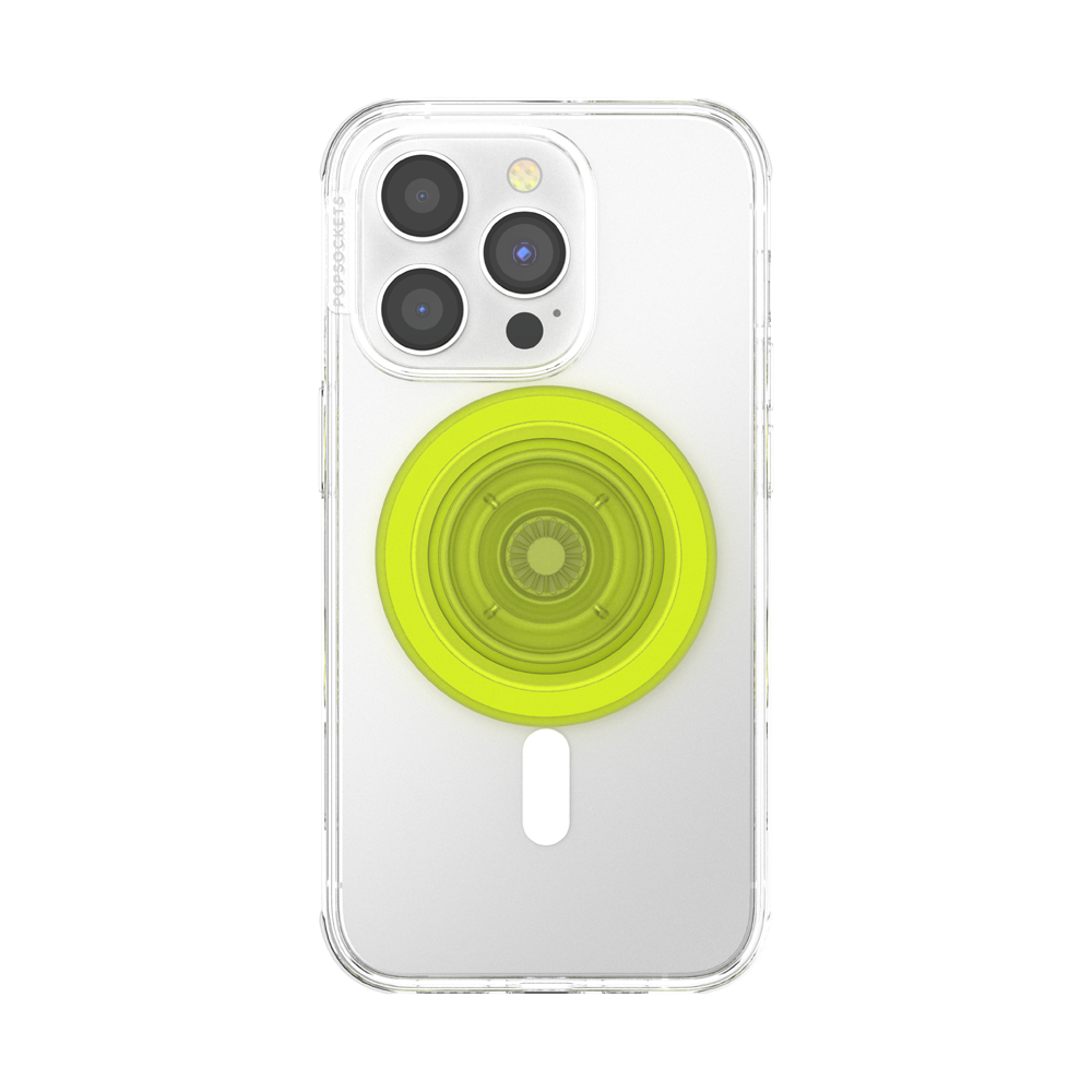 MagSafe磁吸 夜光透明螢光黃 GITD CHARTEULY, PopSockets