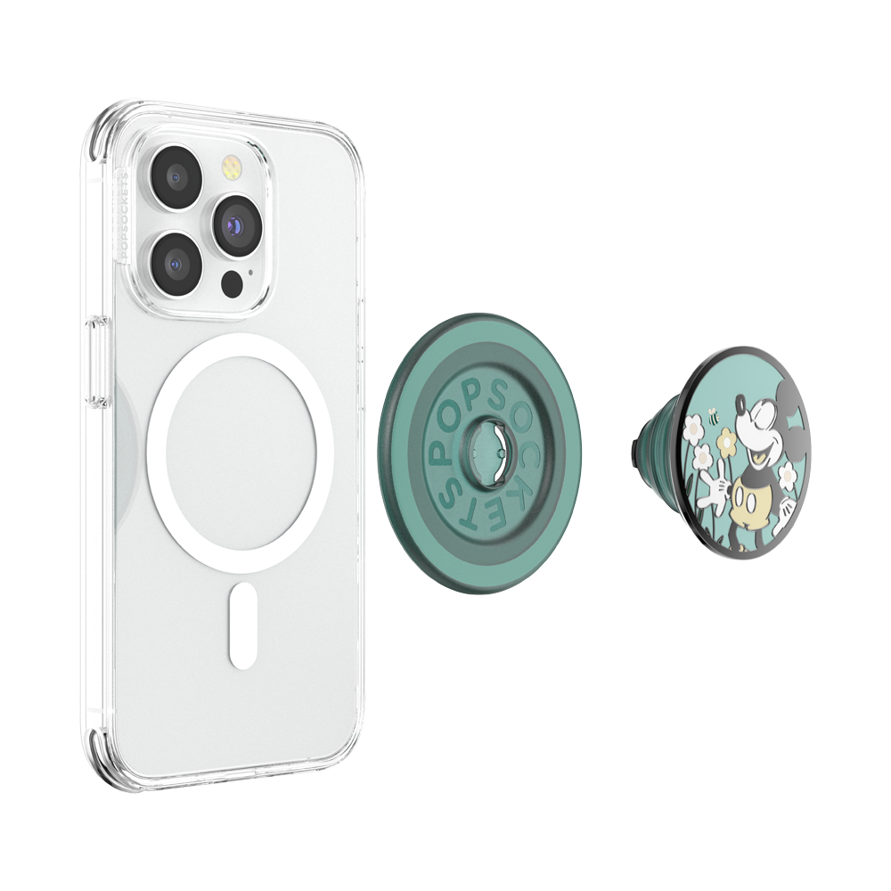 MagSafe磁吸 米奇色調花琺瑯瓷 TONAL FLOWER MICKEY ENAMEL, PopSockets