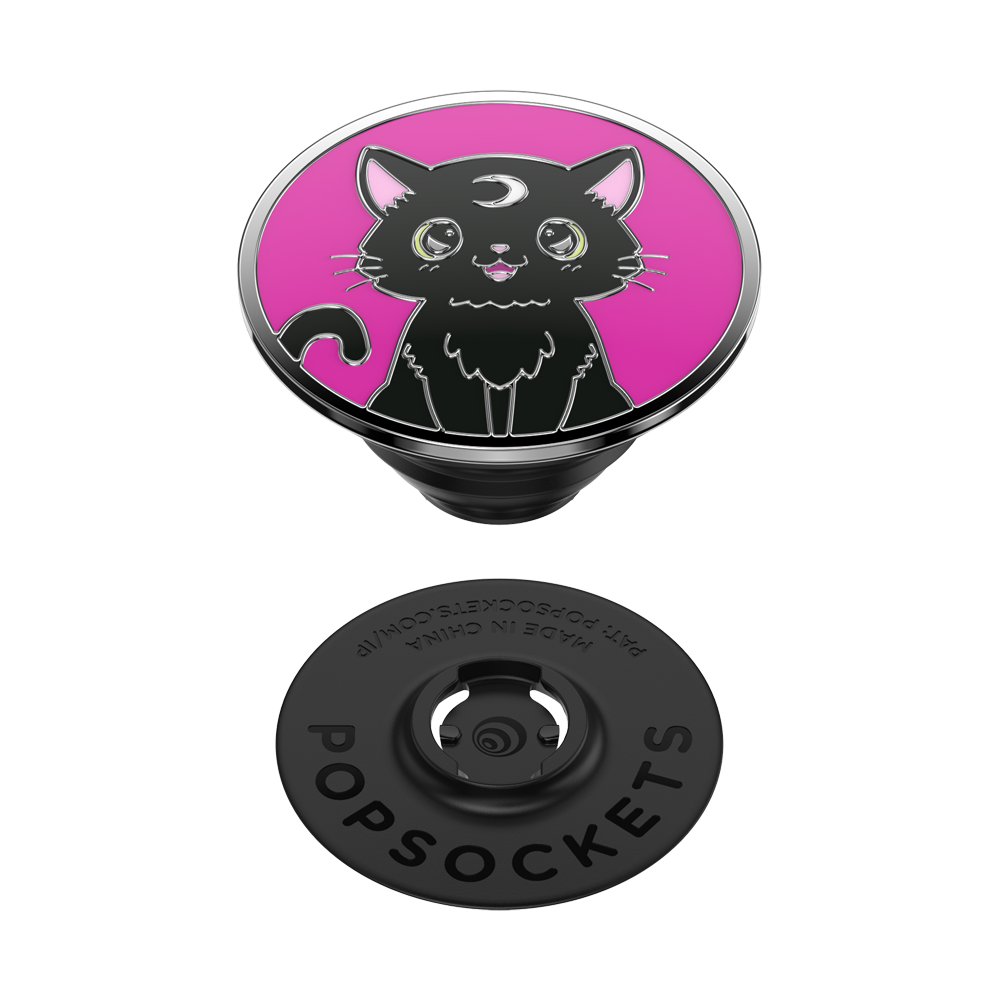 琺瑯瓷魔法黑喵 ENAMEL BLACK CAT MAGIC, PopSockets