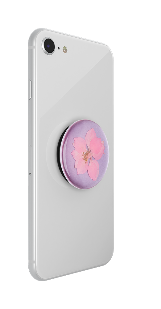 Pressed Flower Delphinium Pink 粉翠雀壓花 <可替換泡泡帽>, PopSockets
