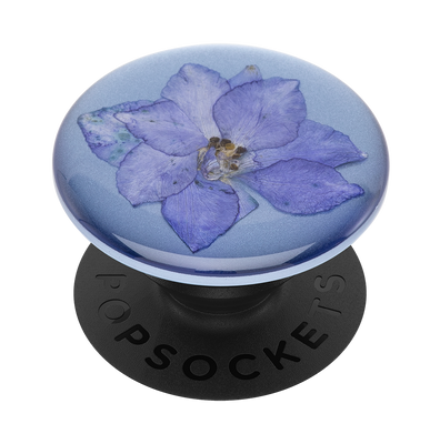 Pressed Flower Larkspur Purple 藍翠雀壓花 <可替換泡泡帽>, PopSockets