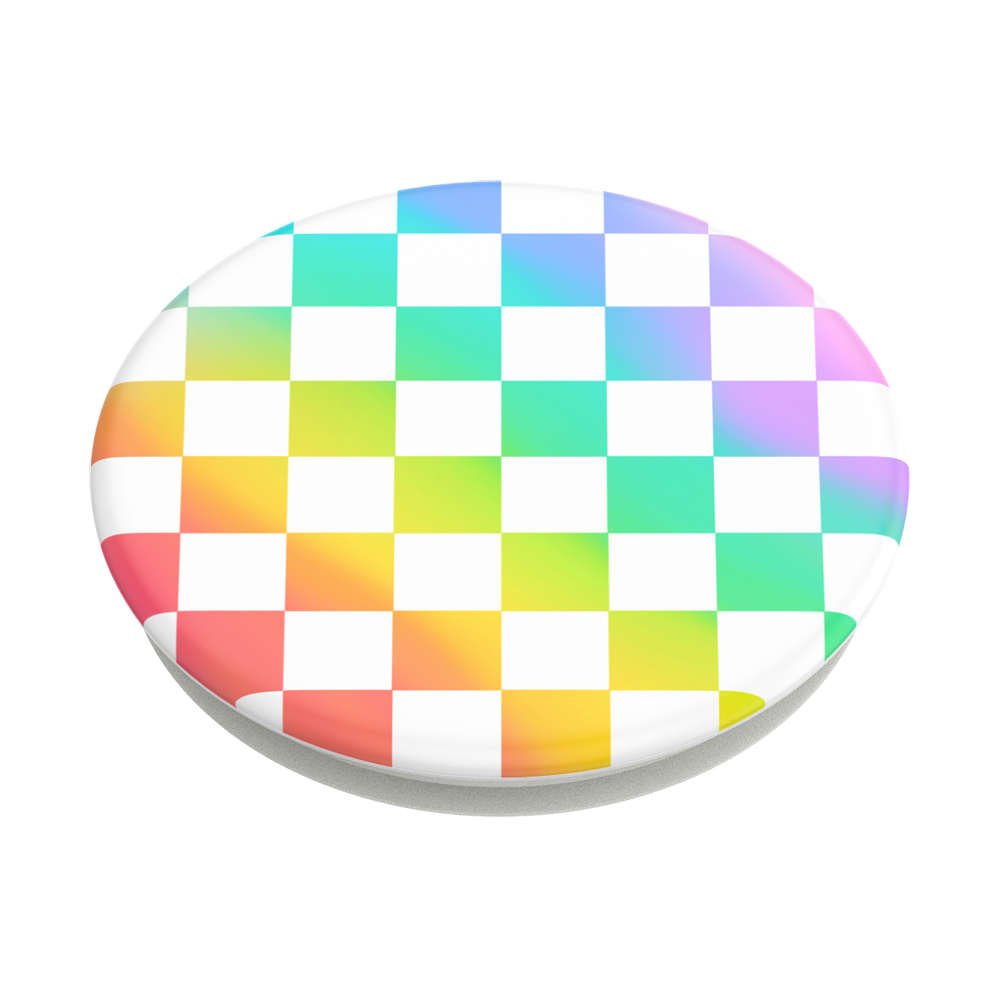 Rainbow Checker 彩虹格紋 <可替換泡泡帽>, PopSockets